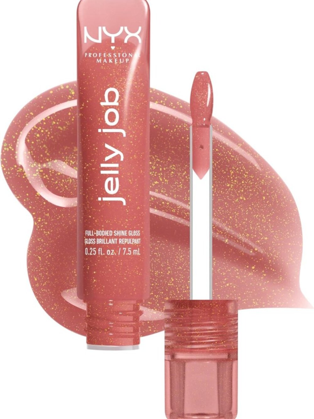 Hyper-Glossy Lip Gloss & Tint - Full-Bodied Shine in Honey, It's Jelly (Nude